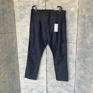 Selected Homme Identity Men's Size 54 Dark Wash Linen Blend Trousers Pants